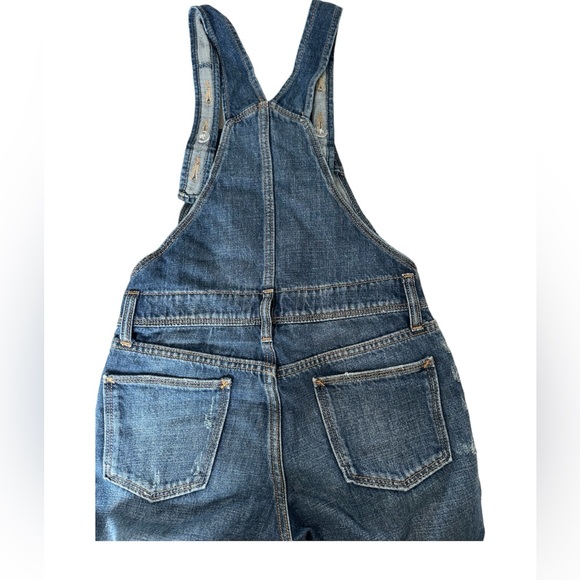 Distressed Roll-Cuff Jean Overalls for Girls | Old Navy - Picture 6 of 11